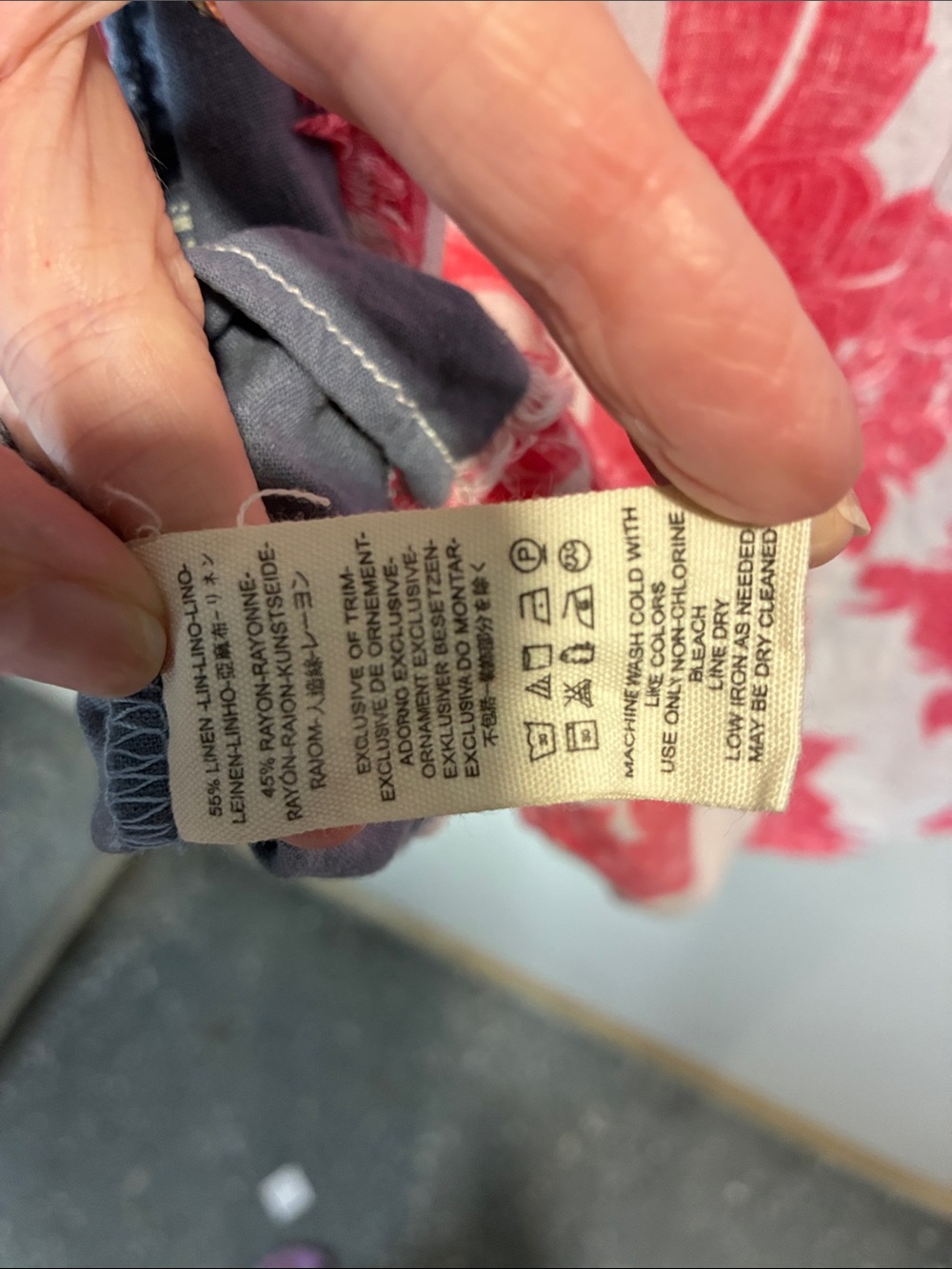 Free People We The Free Patchwork Linen Floral Button Down Shirt S - Picture 8 of 9